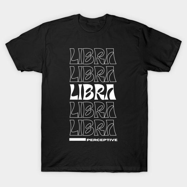 Libra retro zodiac design T-Shirt by Juliet & Gin